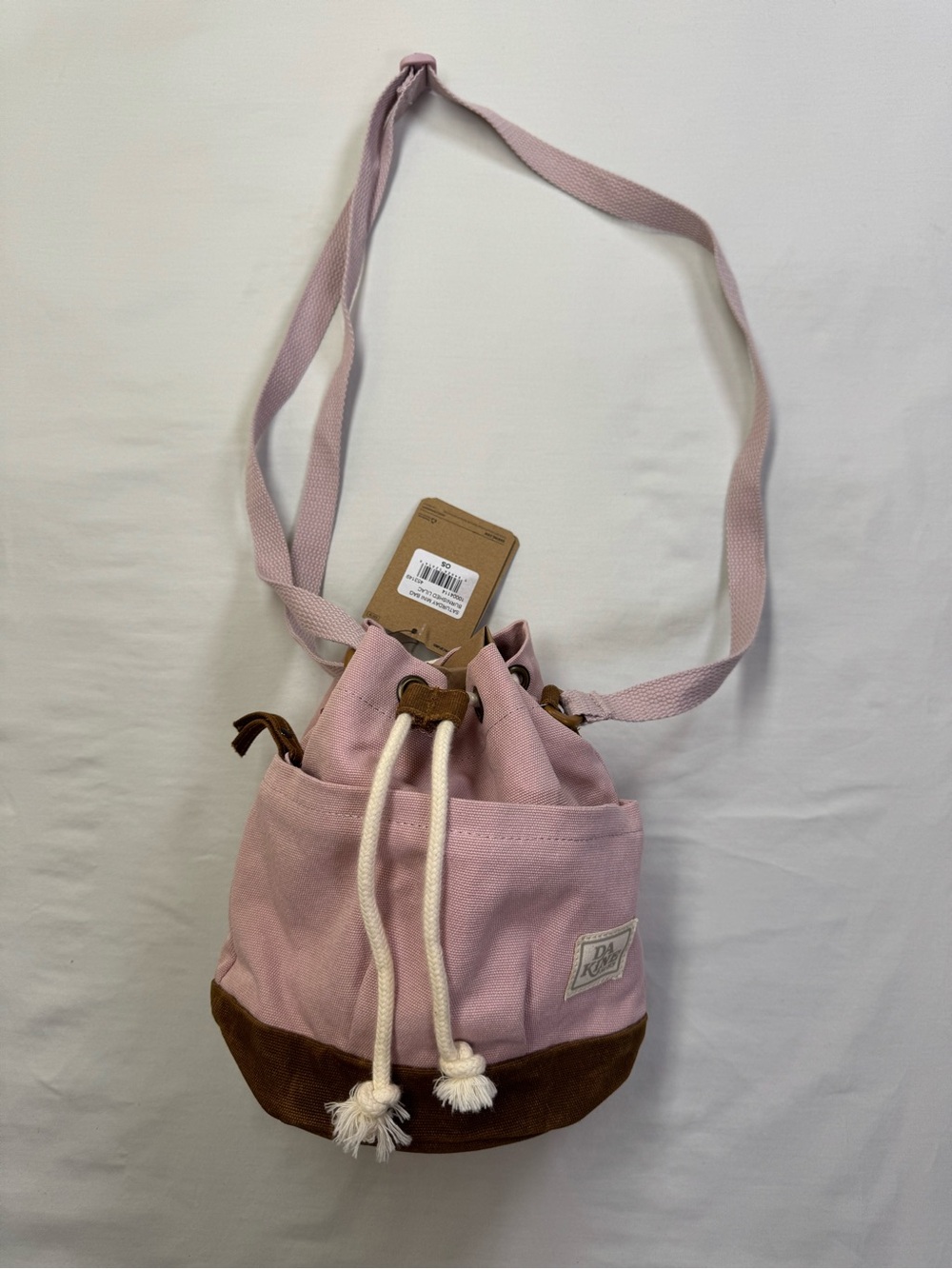 Dakine Saturday Mini Bag Pink Canvas Drawstring Bucket Crossbody Bag NWT